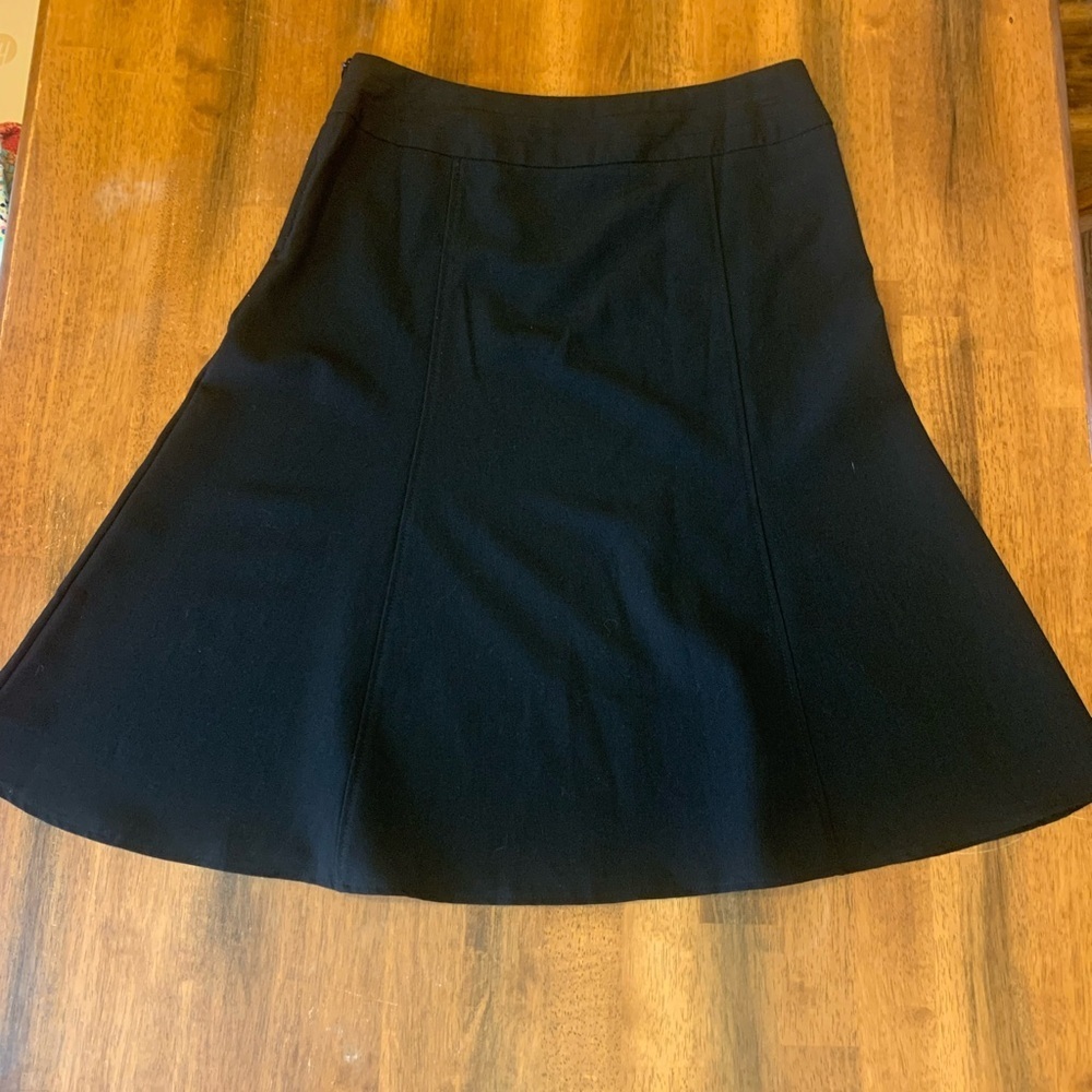 New York & Company Skirt 10 Elegant Black A-Line Flare Classic Side Zip